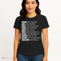 Dream Lead Fight Think Write Build Speak Educate Believe Challenge Women's T-Shirt thumb 4