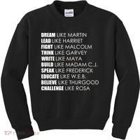 Dream Lead Fight Think Write Build Speak Educate Believe Challenge Kids Sweatshirt thumb 0