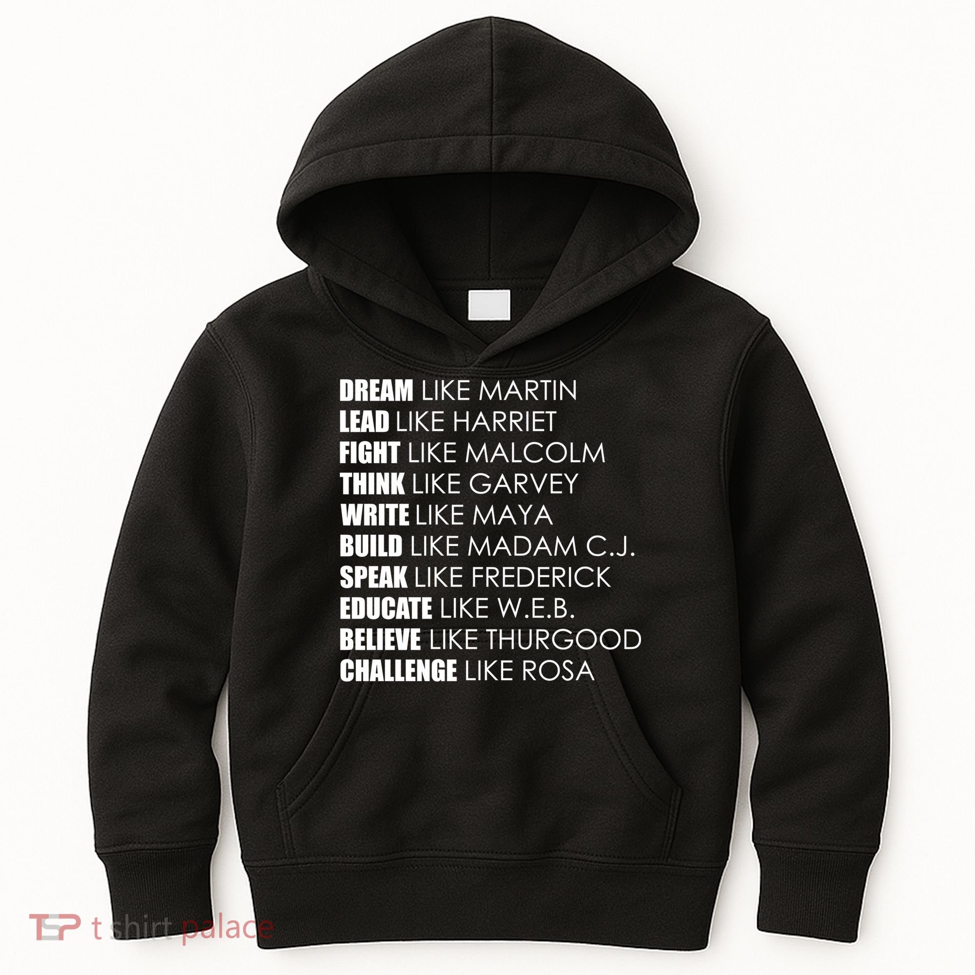 Dream Lead Fight Think Write Build Speak Educate Believe Challenge Kids Hoodie