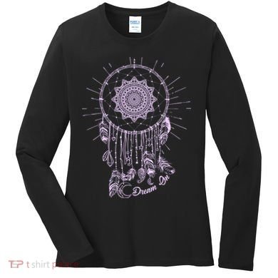 Dream On Native American Dream Catcher Women's Long Sleeve Shirt