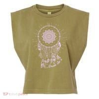 Dream On Native American Dream Catcher Garment-Dyed Women's Muscle Tee thumb 0