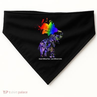 Dream Without Fear Elephant LGBT USA-Made Doggie Bandana