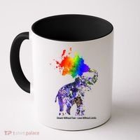 Dream Without Fear Elephant LGBT Coffee Mug thumb 0