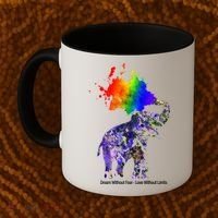 Dream Without Fear Elephant LGBT Coffee Mug thumb 2