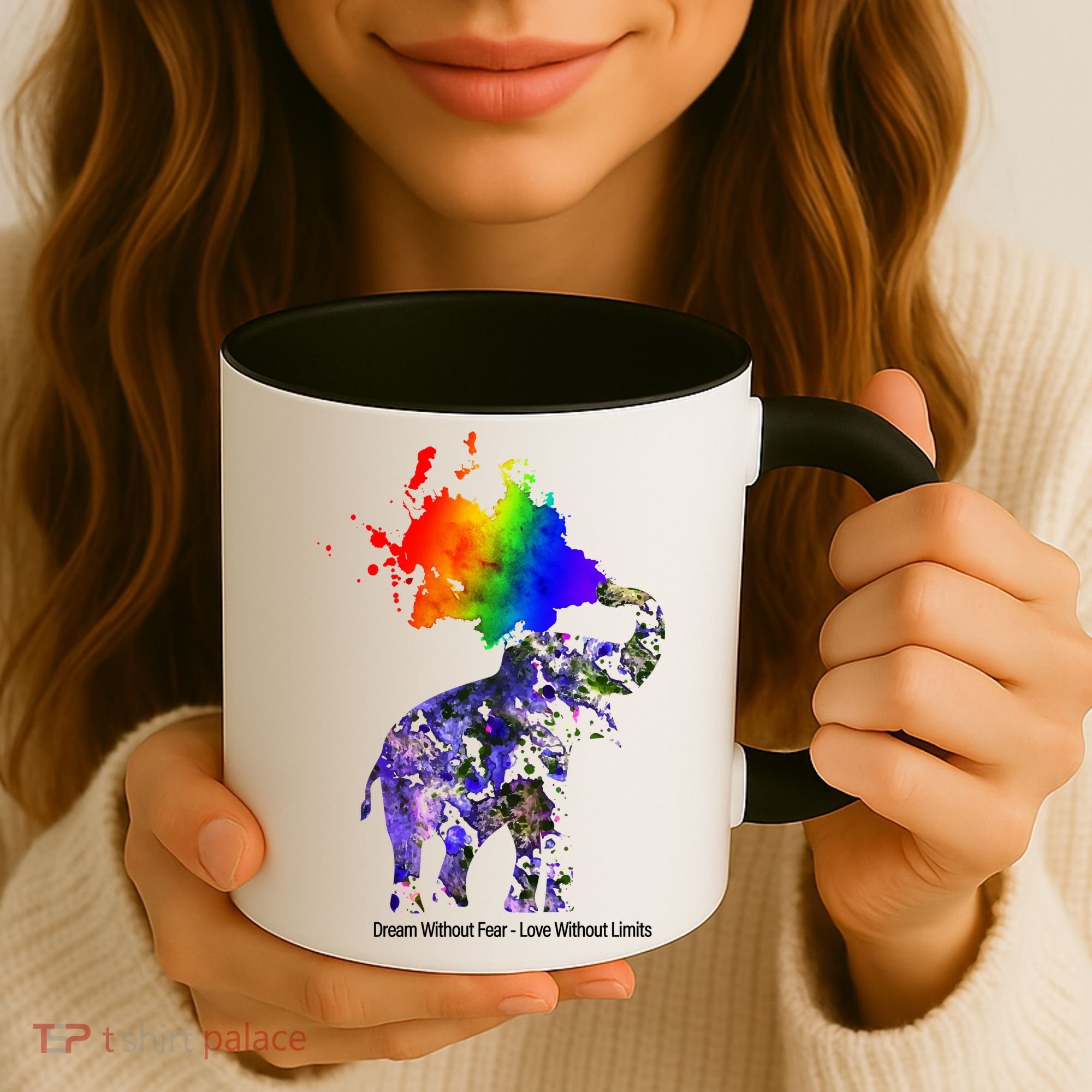 Dream Without Fear Elephant LGBT Coffee Mug