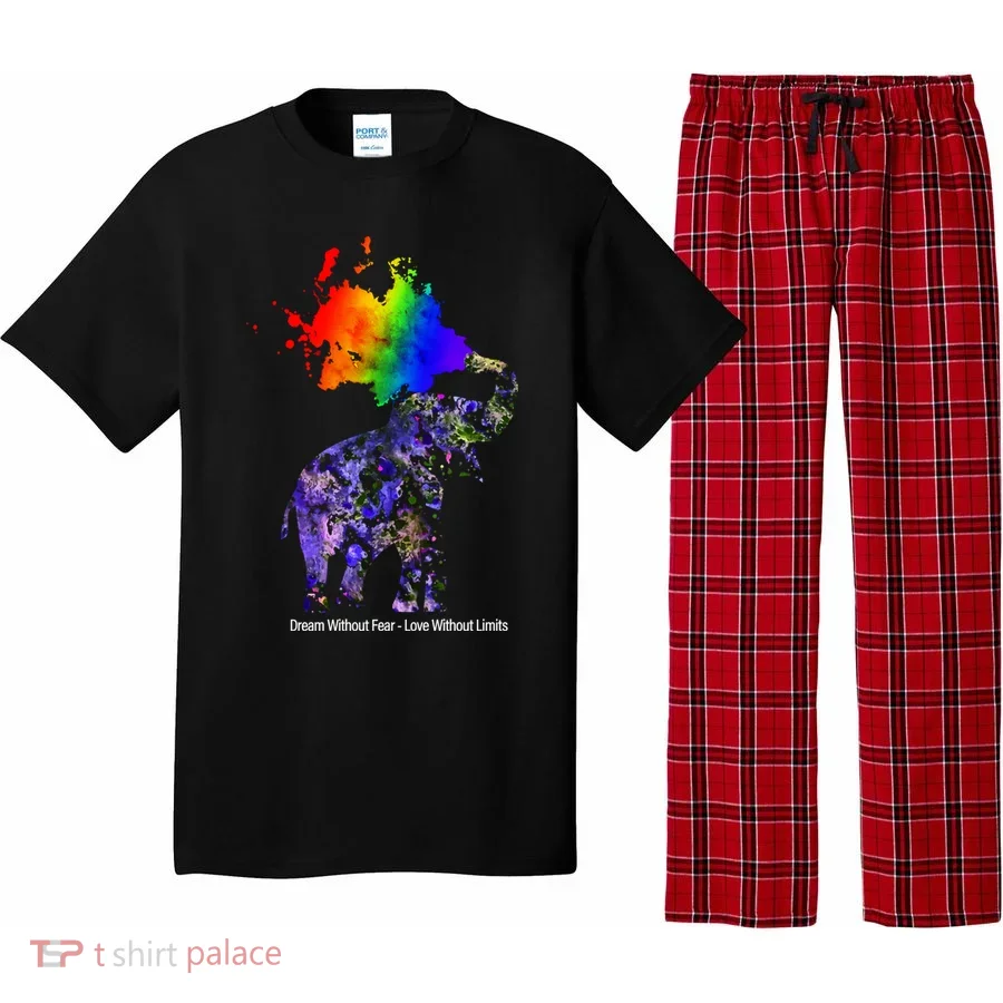 Dream Without Fear Elephant LGBT Pajama Set