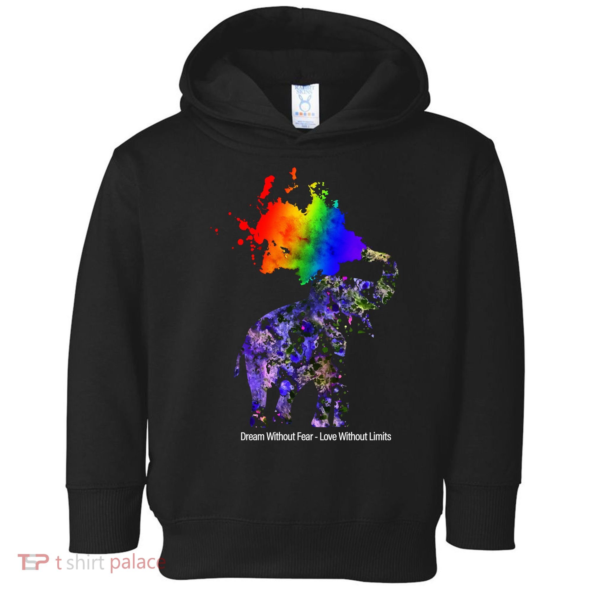 Dream Without Fear Elephant LGBT Toddler Hoodie