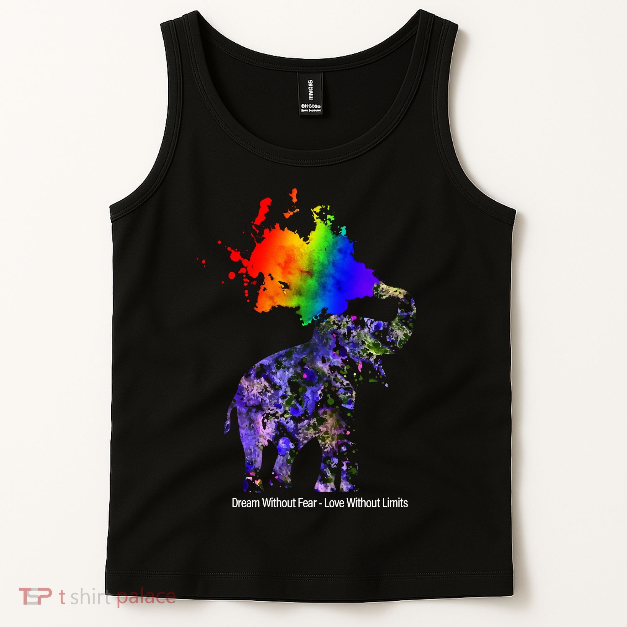 Dream Without Fear Elephant LGBT Tank Top