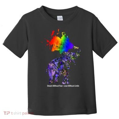 Dream Without Fear Elephant LGBT Toddler T-Shirt