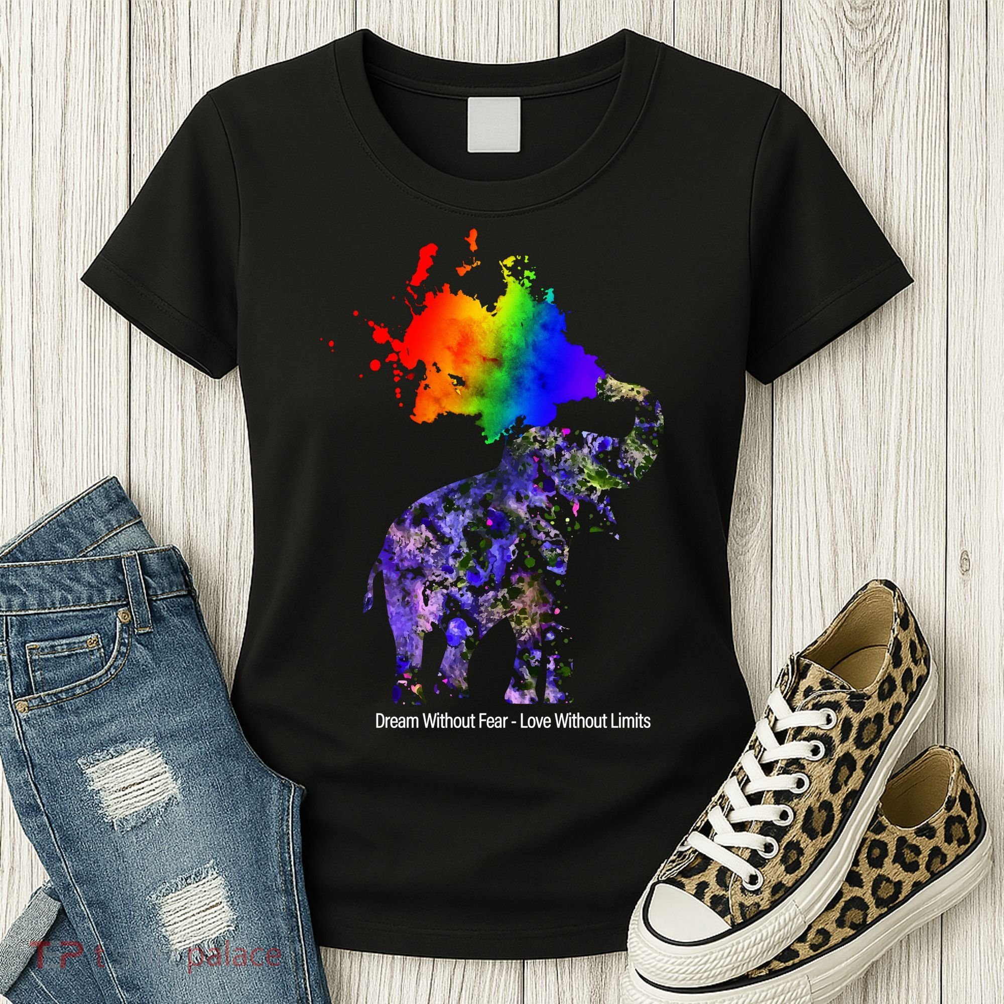 Dream Without Fear Elephant LGBT Women's T-Shirt