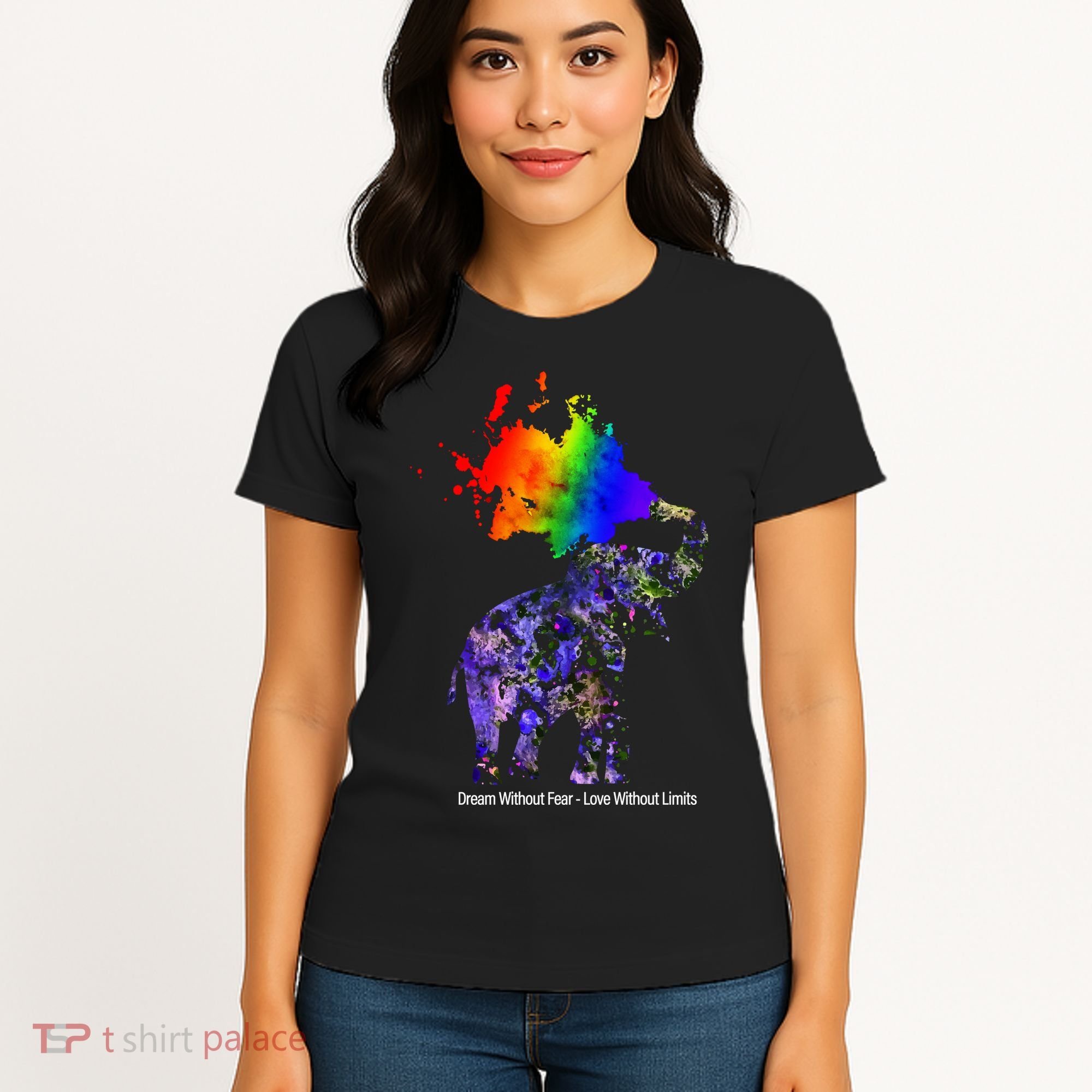 Dream Without Fear Elephant LGBT Women's T-Shirt