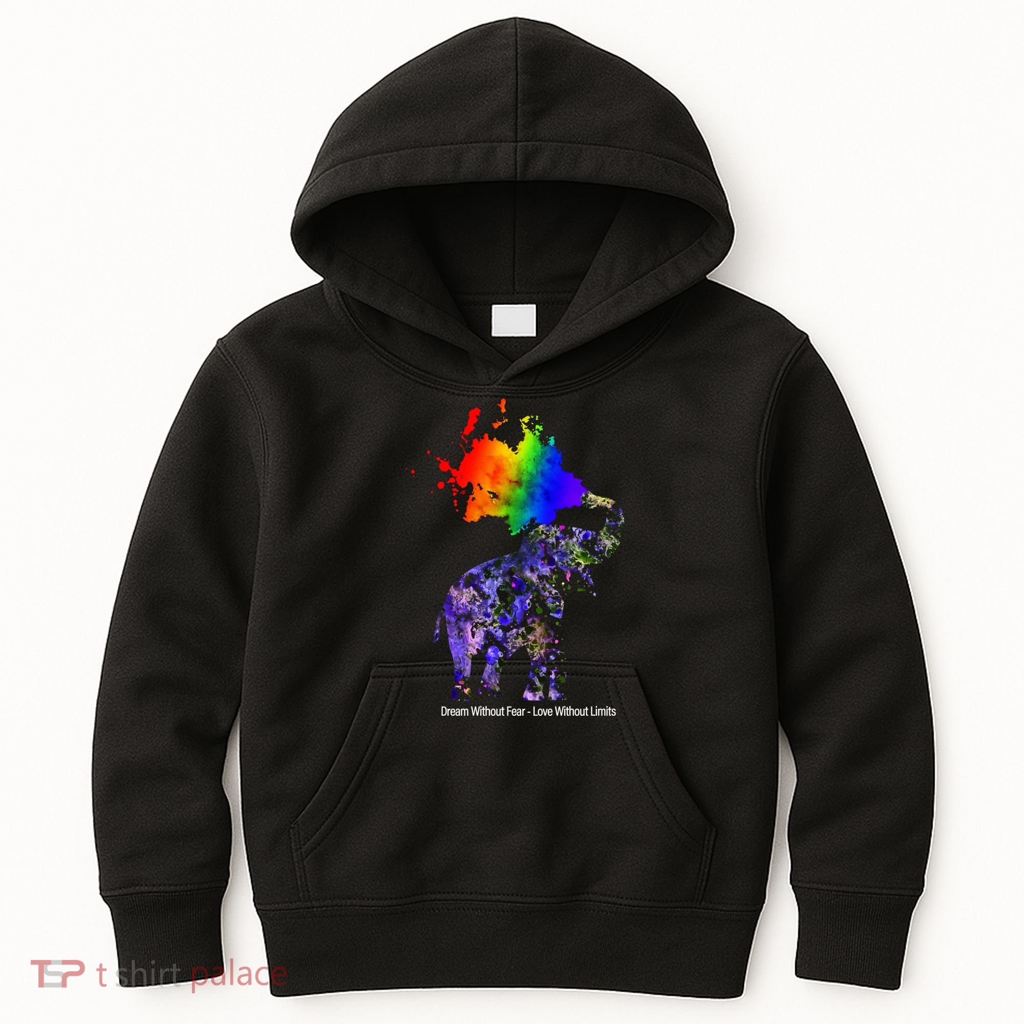Dream Without Fear Elephant LGBT Kids Hoodie