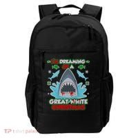 Dreaming of a Great White Shark Ugly Christmas Backpack thumb 0