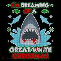 Dreaming of a Great White Shark Ugly Christmas Coffee Mug thumb 5