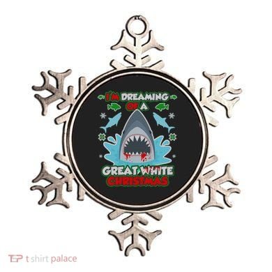 Dreaming of a Great White Shark Ugly Christmas Ornament