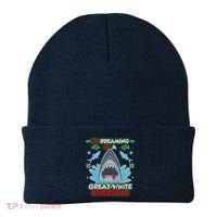 Dreaming of a Great White Shark Ugly Christmas Beanie thumb 0