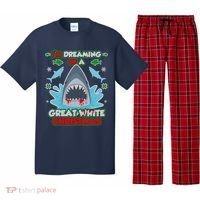 Dreaming of a Great White Shark Ugly Christmas Pajama Set thumb 0