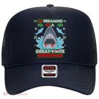 Dreaming of a Great White Shark Ugly Christmas Hat thumb 0