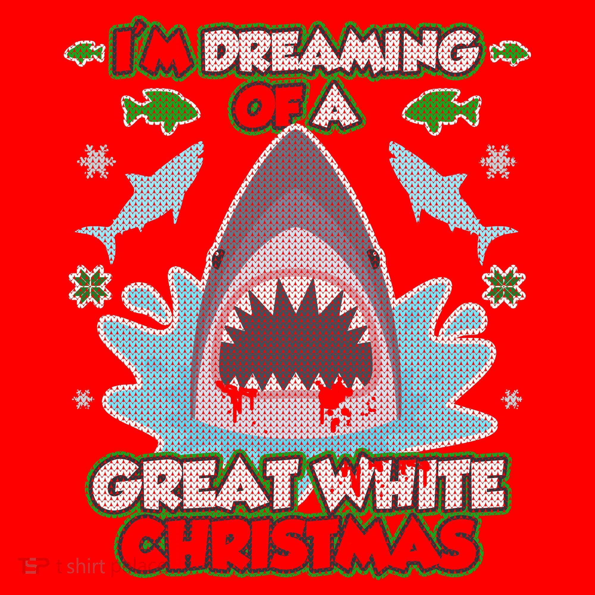 Dreaming of a Great White Shark Ugly Christmas Santa Hat