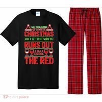 Dreaming of a White Christmas I'll Drink The Red Funny Wine Pajama Set thumb 0