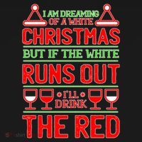 Dreaming of a White Christmas I'll Drink The Red Funny Wine Tank Top thumb 6