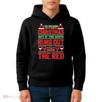 Dreaming of a White Christmas I'll Drink The Red Funny Wine Kids Hoodie thumb 4
