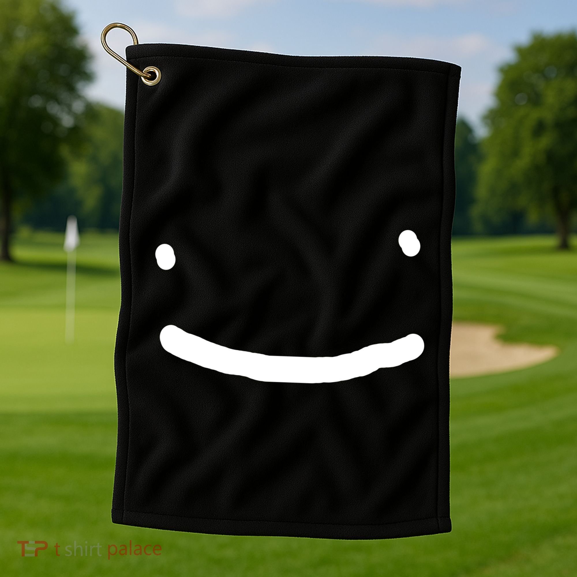 Dreamy Smiley Face Golf Towel