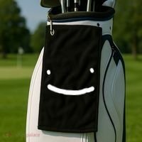 Dreamy Smiley Face Golf Towel thumb 2