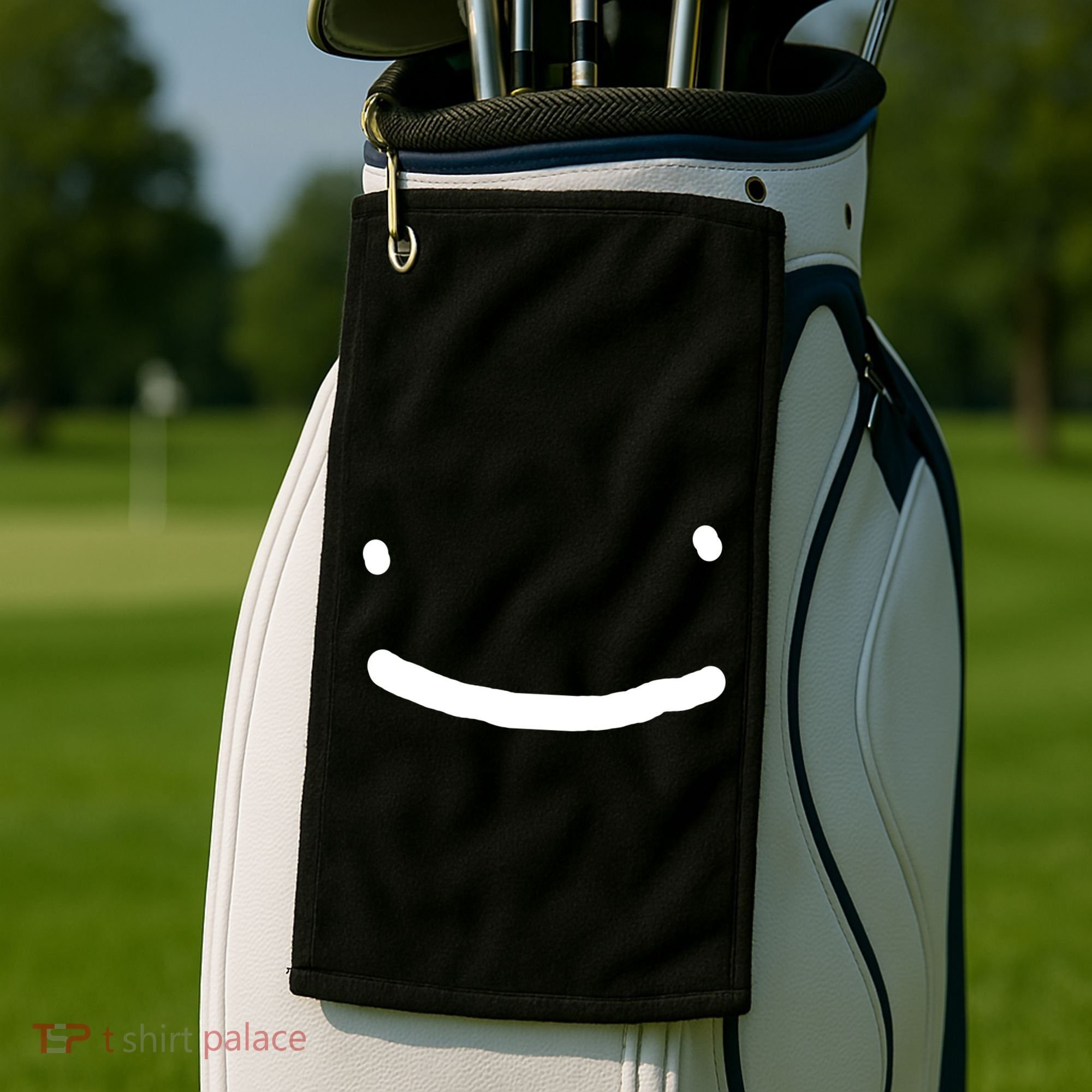 Dreamy Smiley Face Golf Towel