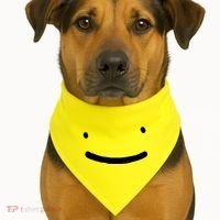 Dreamy Smiley Face USA-Made Doggie Bandana thumb 1