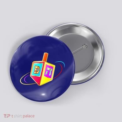 Dreidel Hanukkah Festival of Lights Button