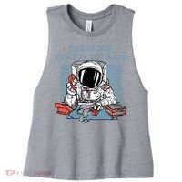 Dress For The Job You Want Astronaut Women's Racerback Cropped Tank thumb 0