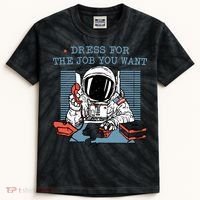 Dress For The Job You Want Astronaut Kids Tie-Dye T-Shirt thumb 0