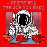 Dress For The Job You Want Astronaut Santa Hat thumb 1