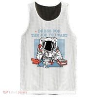 Dress For The Job You Want Astronaut Mesh Reversible Basketball Jersey Tank thumb 0