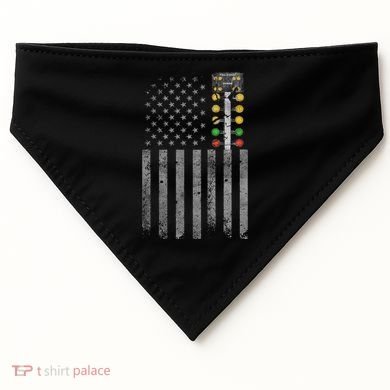 Drag Racing Flag American Drag Racer Drag Strip Tree Light USA-Made Doggie Bandana