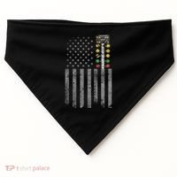 Drag Racing Flag American Drag Racer Drag Strip Tree Light USA-Made Doggie Bandana thumb 0