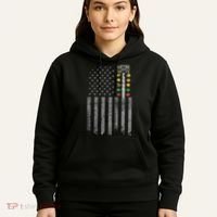 Drag Racing Flag American Drag Racer Drag Strip Tree Light Hoodie thumb 5