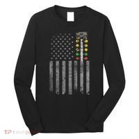 Drag Racing Flag American Drag Racer Drag Strip Tree Light Long Sleeve Shirt thumb 0
