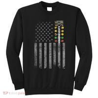 Drag Racing Flag American Drag Racer Drag Strip Tree Light Sweatshirt thumb 0