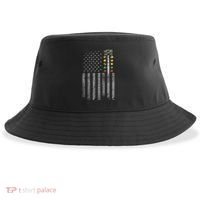 Drag Racing Flag American Drag Racer Drag Strip Tree Light Sustainable Bucket Hat thumb 0