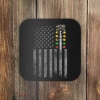 Drag Racing Flag American Drag Racer Drag Strip Tree Light Coaster thumb 0