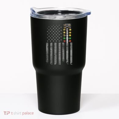 Drag Racing Flag American Drag Racer Drag Strip Tree Light Tumbler
