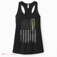 Drag Racing Flag American Drag Racer Drag Strip Tree Light Women's Tank Top thumb 0