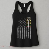 Drag Racing Flag American Drag Racer Drag Strip Tree Light Women's Tank Top thumb 3