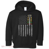 Drag Racing Flag American Drag Racer Drag Strip Tree Light Toddler Hoodie thumb 0