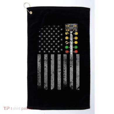 Drag Racing Flag American Drag Racer Drag Strip Tree Light Golf Towel