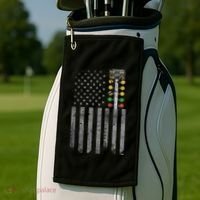 Drag Racing Flag American Drag Racer Drag Strip Tree Light Golf Towel thumb 2