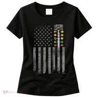 Drag Racing Flag American Drag Racer Drag Strip Tree Light Women's T-Shirt thumb 0