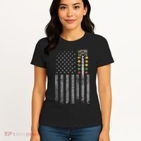 Drag Racing Flag American Drag Racer Drag Strip Tree Light Women's T-Shirt thumb 4